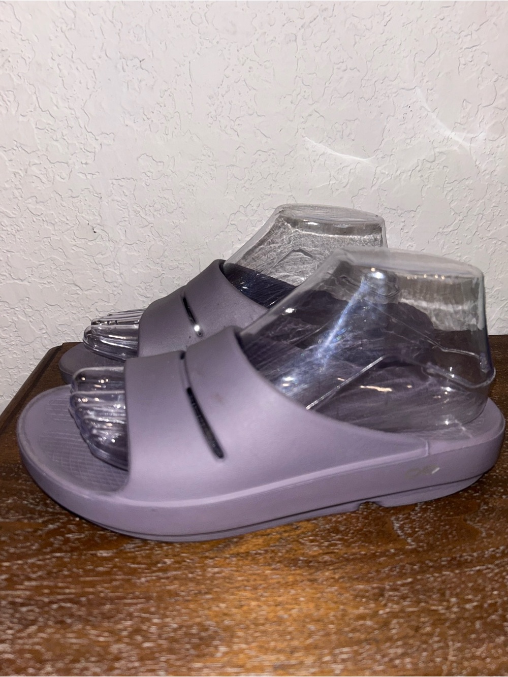 Oofos Lavender Purple Slide Sandals View 6